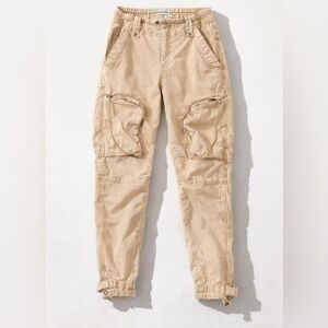 ✌🏼 Free People Cargo Joggers Beige Utility Boho Small We The Free